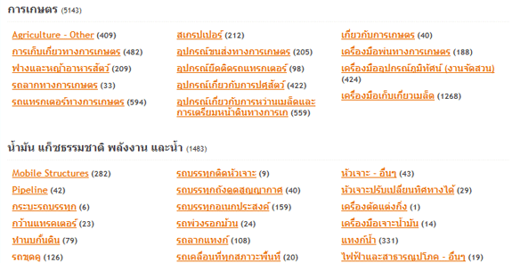 เลือกประเภทหรือประเภทย่อยของเครื่องจักร